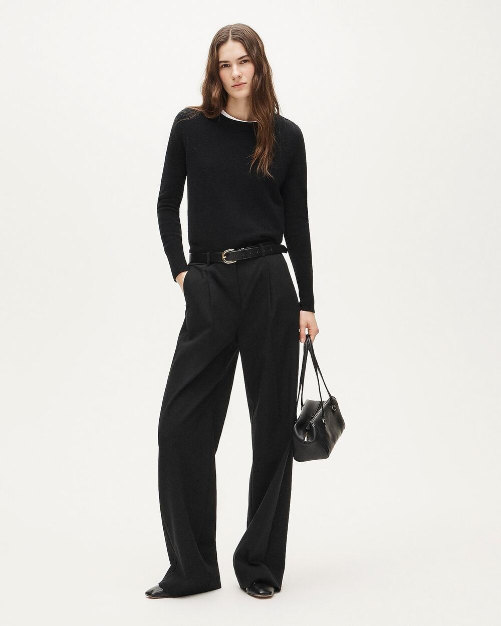 J.Crew Cashmere Old Money Black Classic Fit Crewneck Sweater Preppy XS